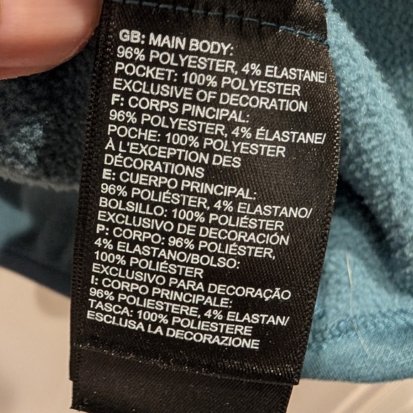 The North Face Canyonlands 1/4 Zip Fleece Pullover Mens XXL Teal Blue Gorpcore - Picture 7 of 7